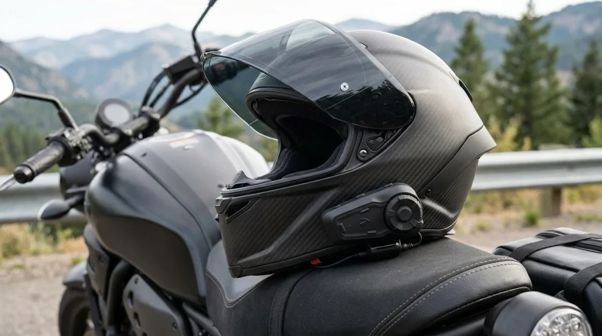 Cardo Freecom 4X Bluetooth motorcycle helmet intercom for communication between riders