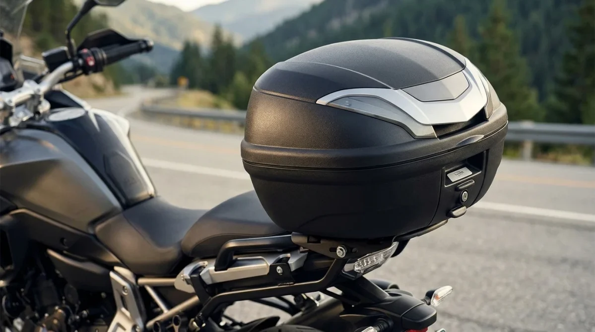 SHAD SH39 motorcycle top case with lockable hard-shell storage
