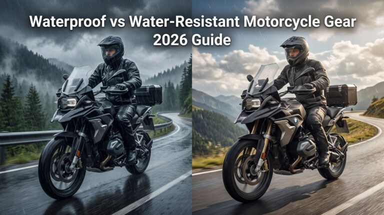 Waterproof vs Water-Resistant Motorcycle Gear (2026 Guide)